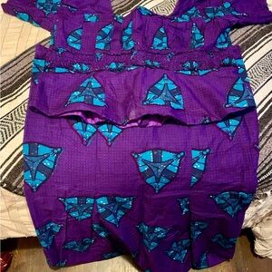 Purple and Blue Patterned Dress